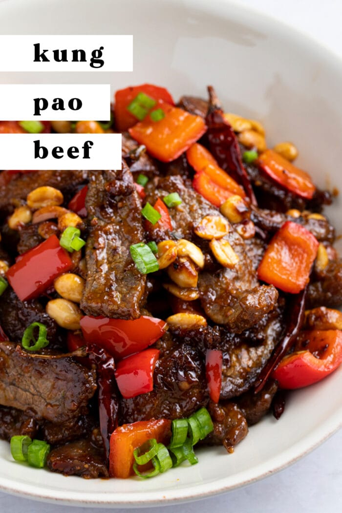 Pin graphic for kung pao beef