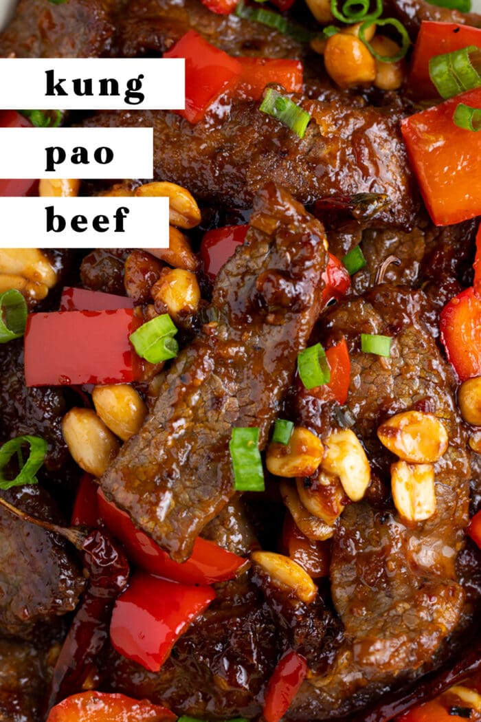 Pin graphic for kung pao beef