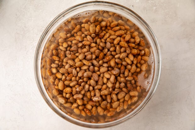 Beans soaked in large bowl