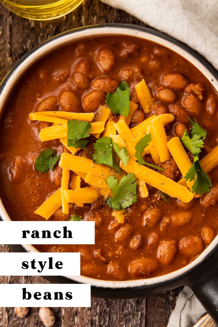 Pin graphic for ranch style beans