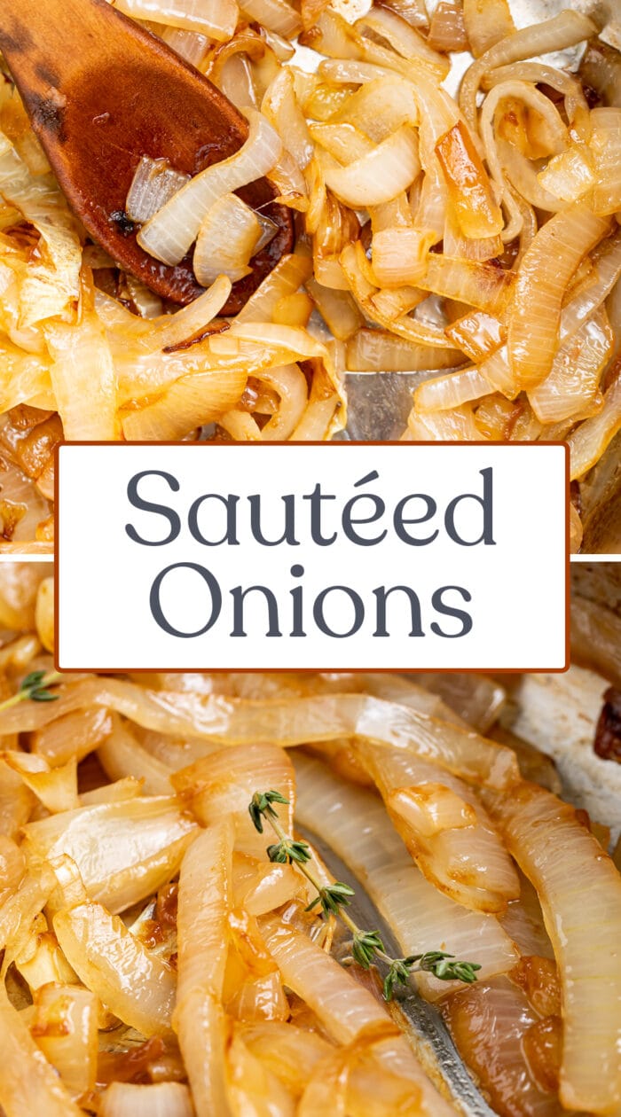 Pin graphic for sauteed onions