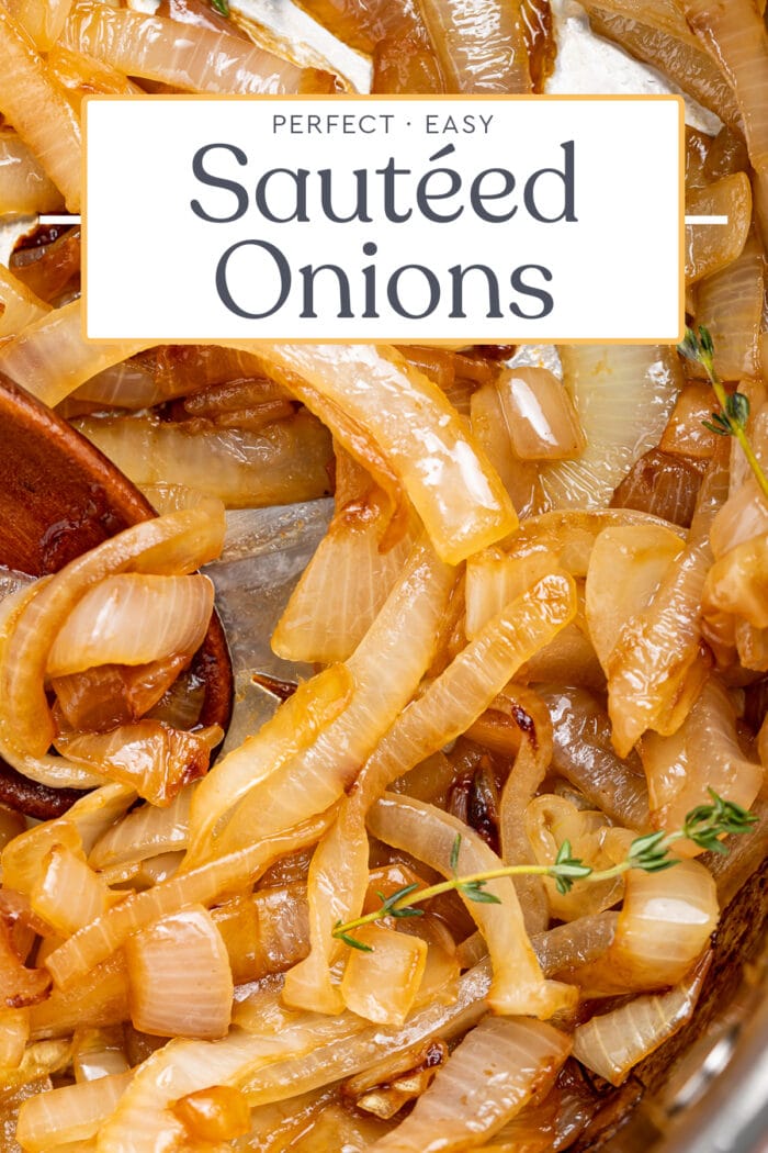 Pin graphic for sauteed onions