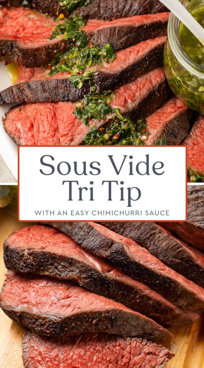 Pin graphic for sous vide tri tip