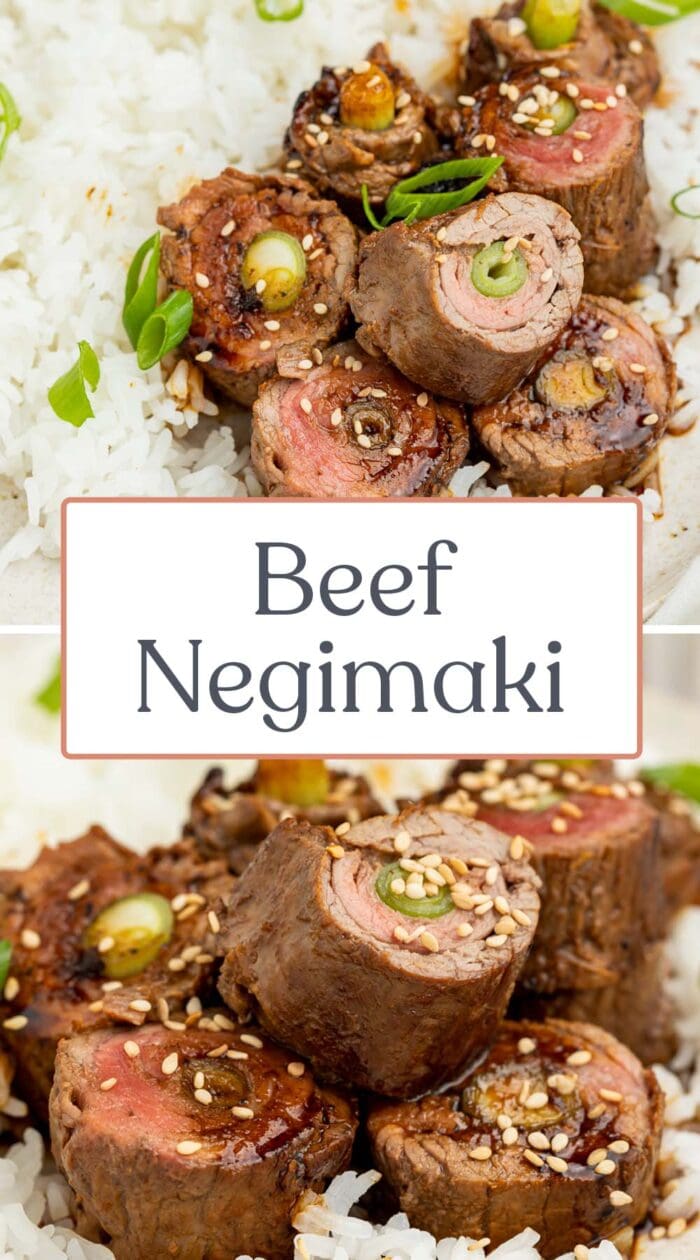 Pin graphic for beef negimaki