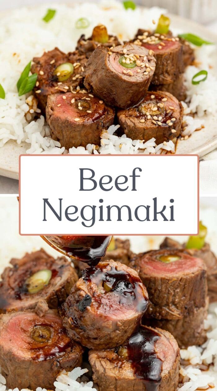 Pin graphic for beef negimaki