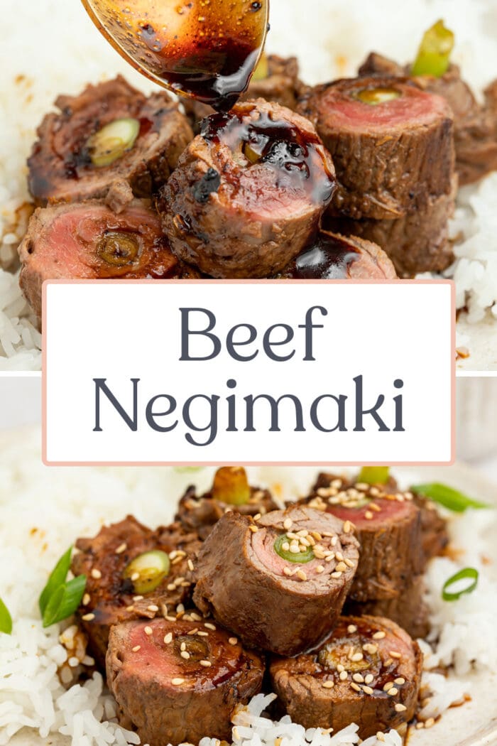 Pin graphic for beef negimaki