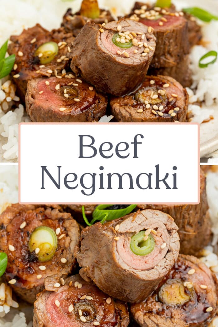 Pin graphic for beef negimaki