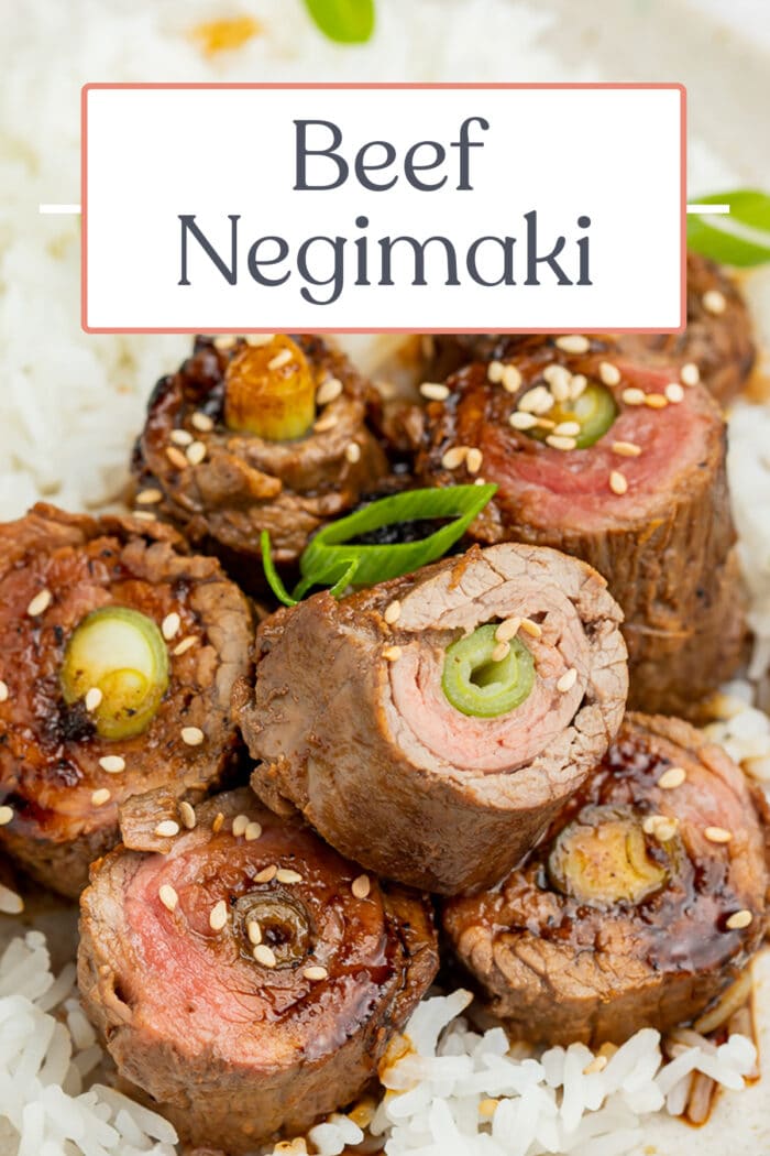 Pin graphic for beef negimaki