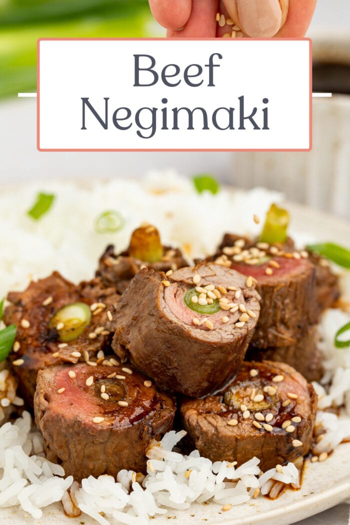 Pin graphic for beef negimaki