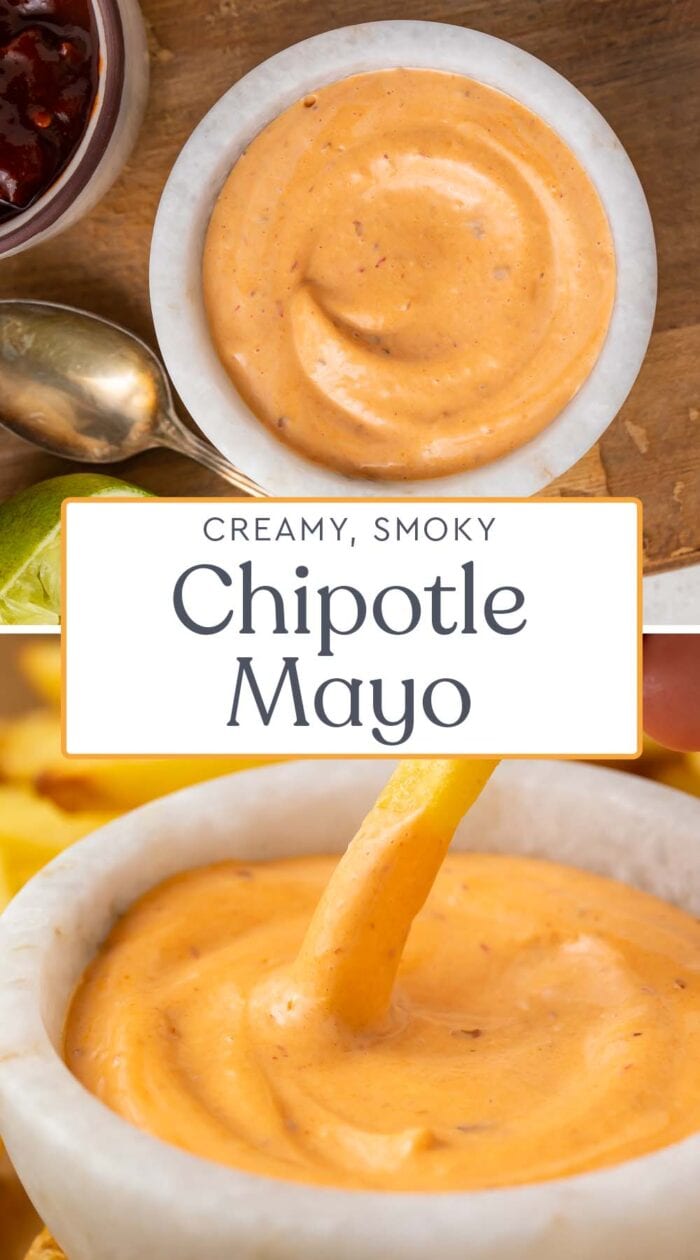 Pin graphic for chipotle mayo