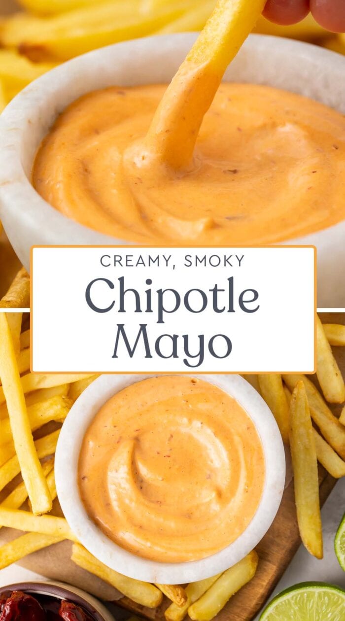 Pin graphic for chipotle mayo