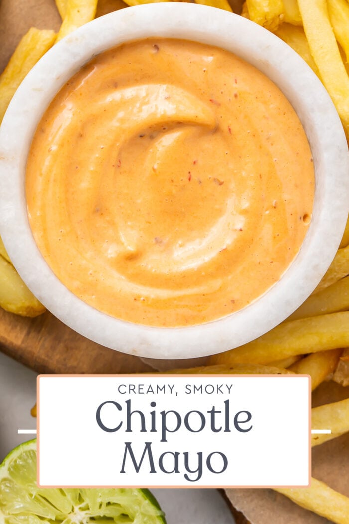 Pin graphic for chipotle mayo