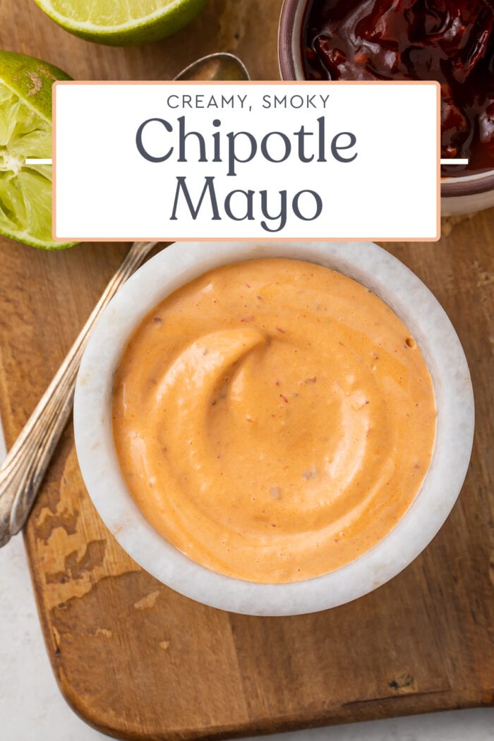 Pin graphic for chipotle mayo