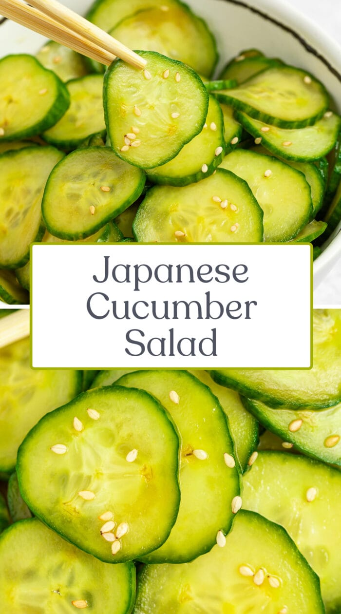 Pin graphic for Japanese cucumber salad