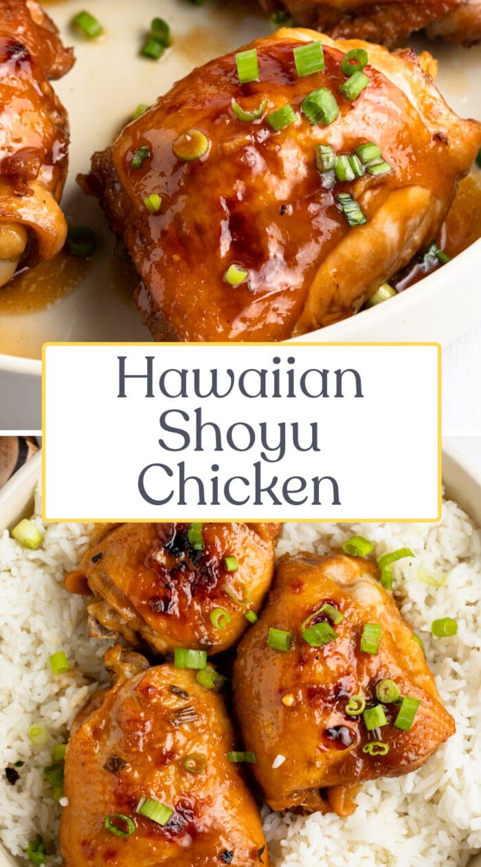 Pin graphic for shoyu chicken