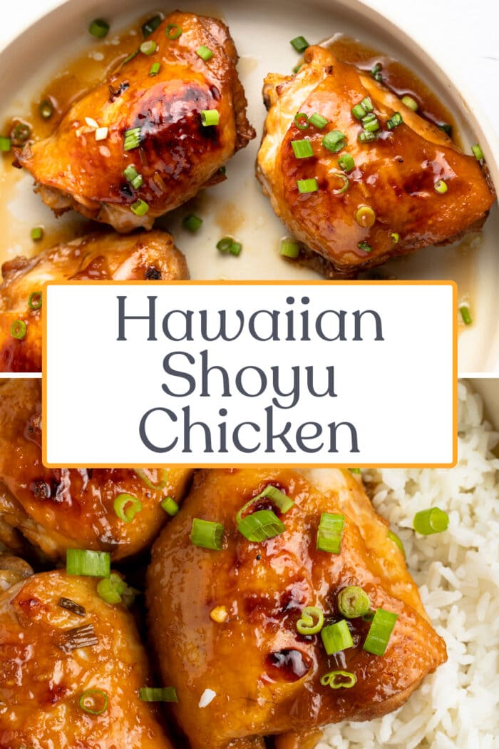 Pin graphic for shoyu chicken