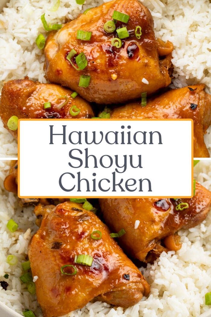 Pin graphic for shoyu chicken