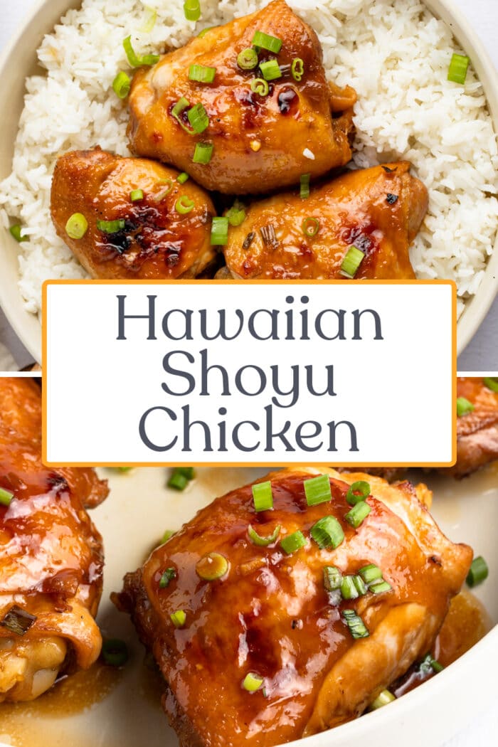 Pin graphic for shoyu chicken