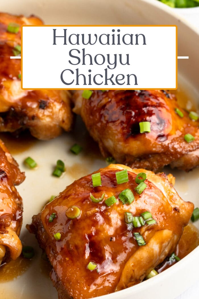 Pin graphic for shoyu chicken