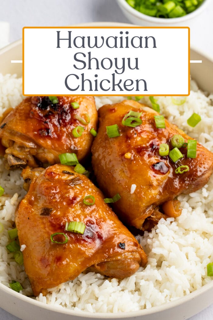 Pin graphic for shoyu chicken