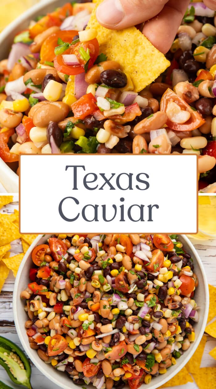 Pin graphic for Texas caviar