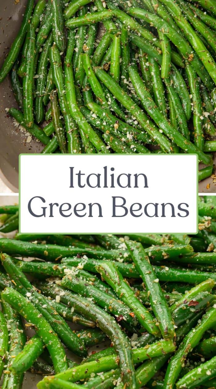 Pin graphic for Italian green beans