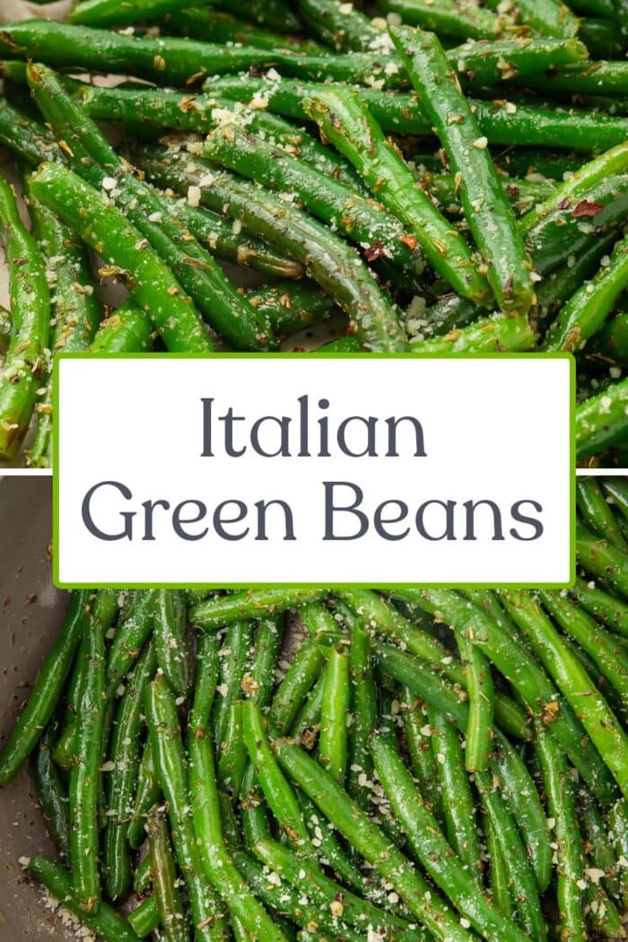 Pin graphic for Italian green beans