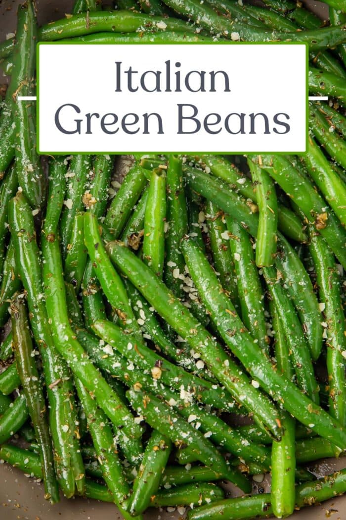 Pin graphic for Italian green beans