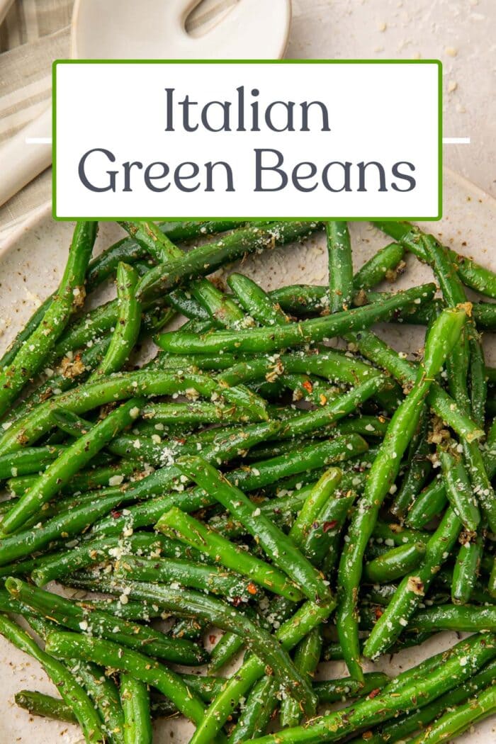 Pin graphic for Italian green beans