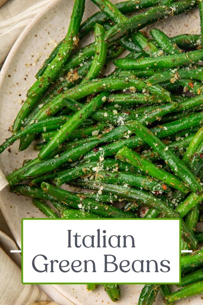 Pin graphic for Italian green beans