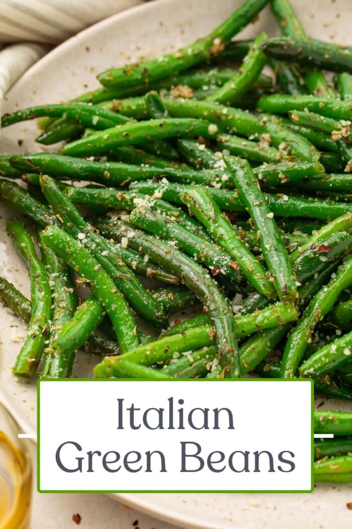 Pin graphic for Italian green beans