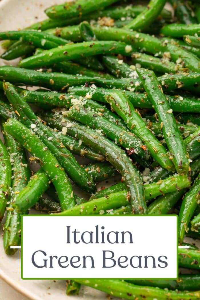 Pin graphic for Italian green beans