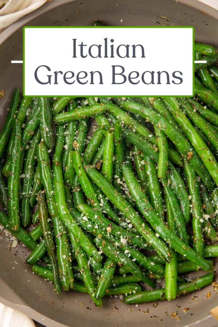 Pin graphic for Italian green beans