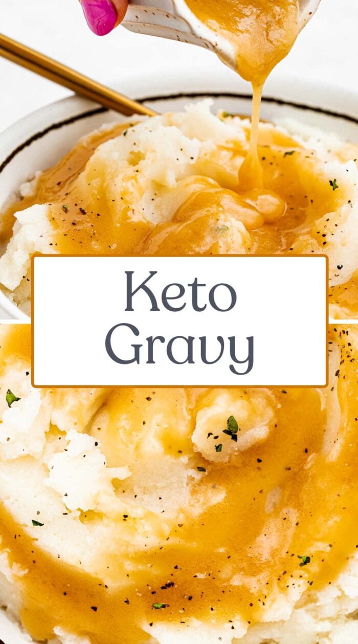 Pin graphic for keto gravy