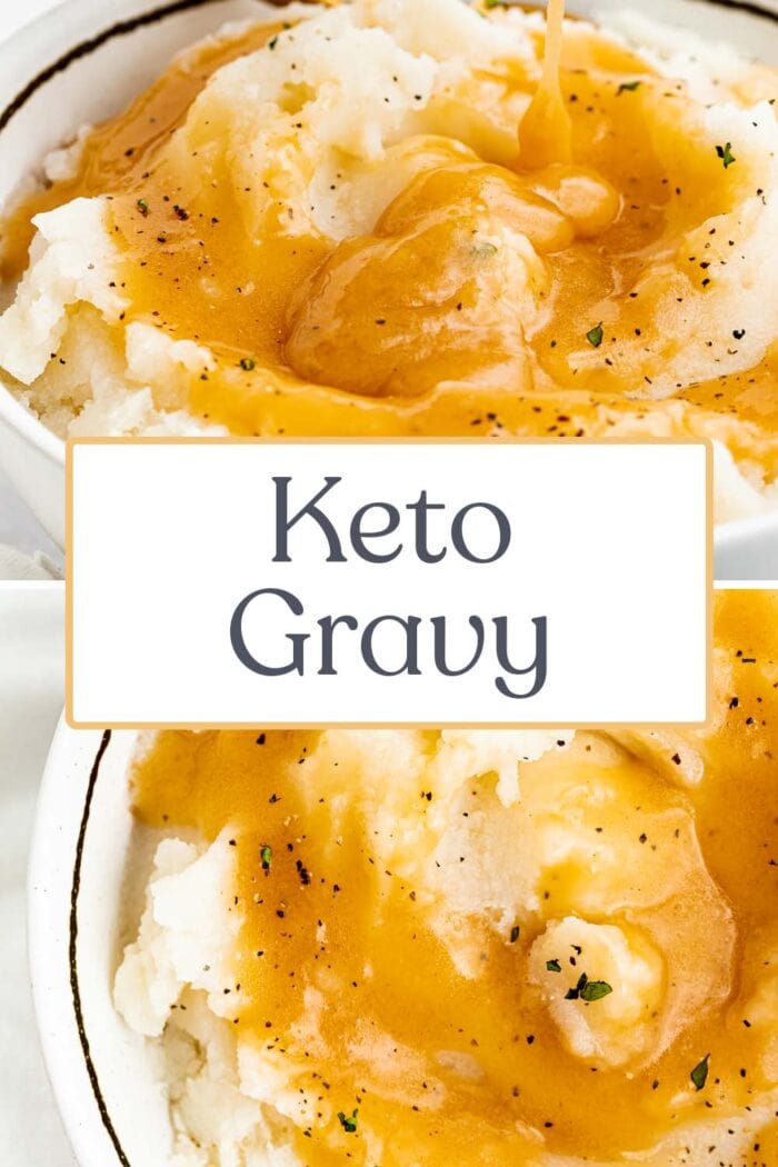 Pin graphic for keto gravy