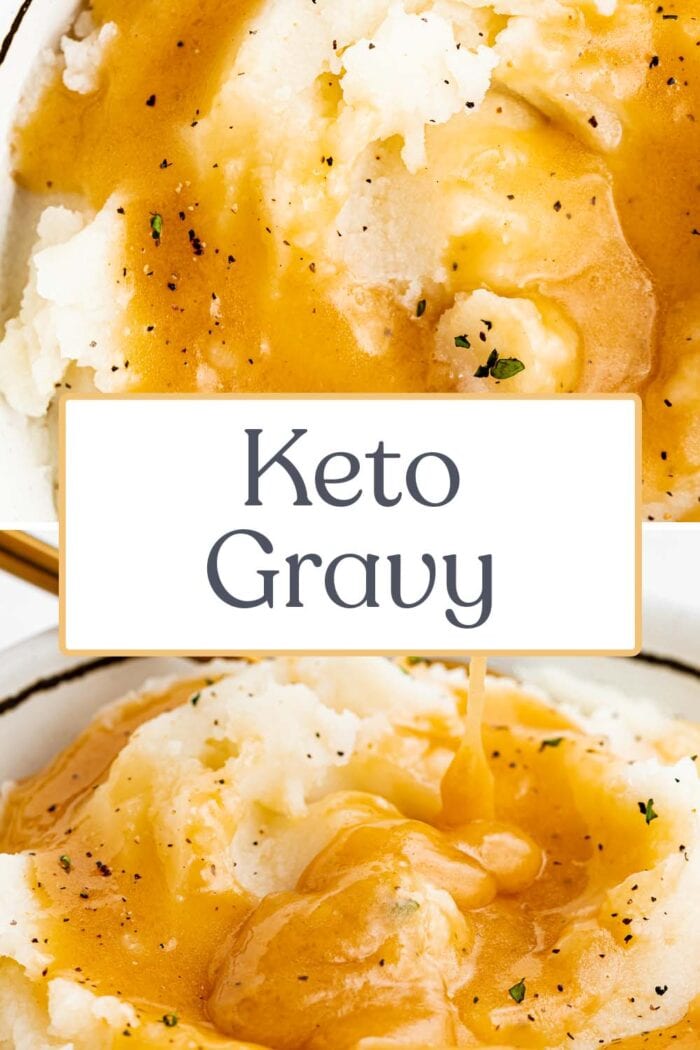 Pin graphic for keto gravy