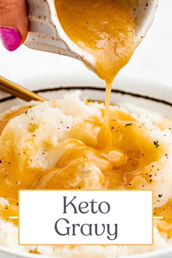 Pin graphic for keto gravy