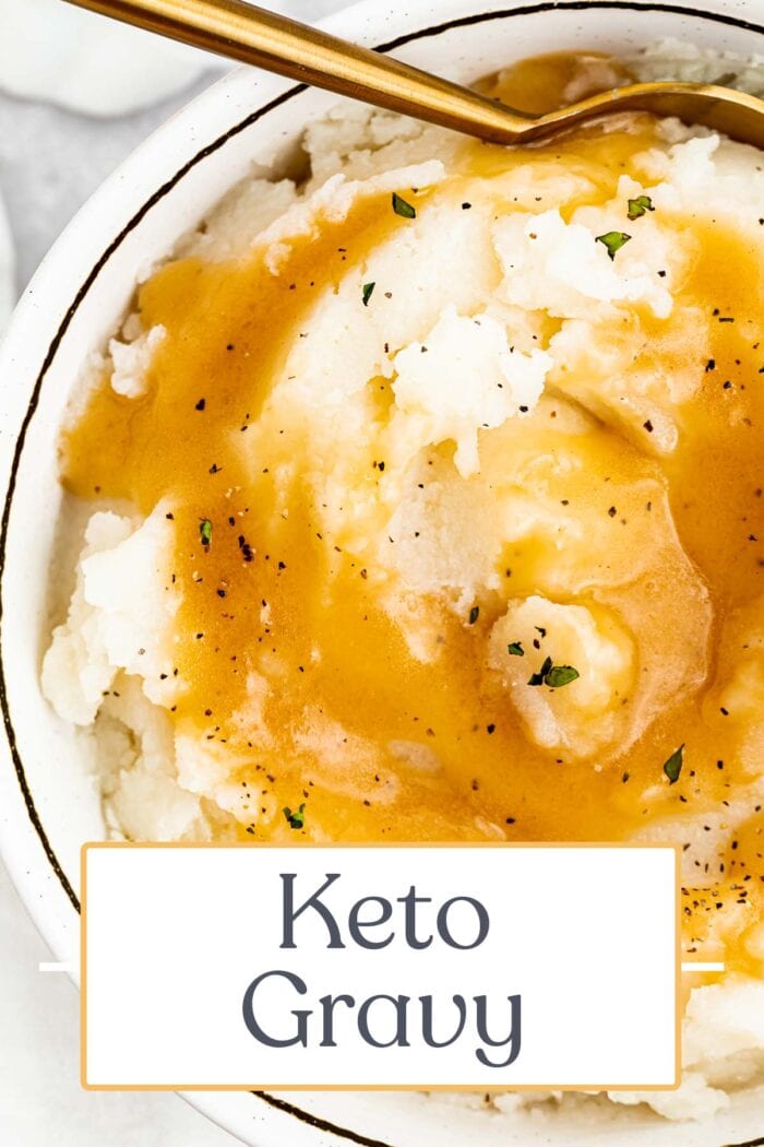 Pin graphic for keto gravy