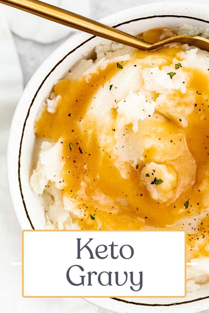 Pin graphic for keto gravy