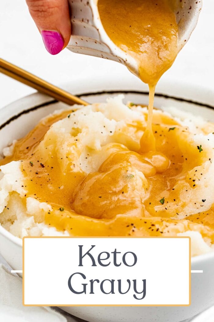 Pin graphic for keto gravy