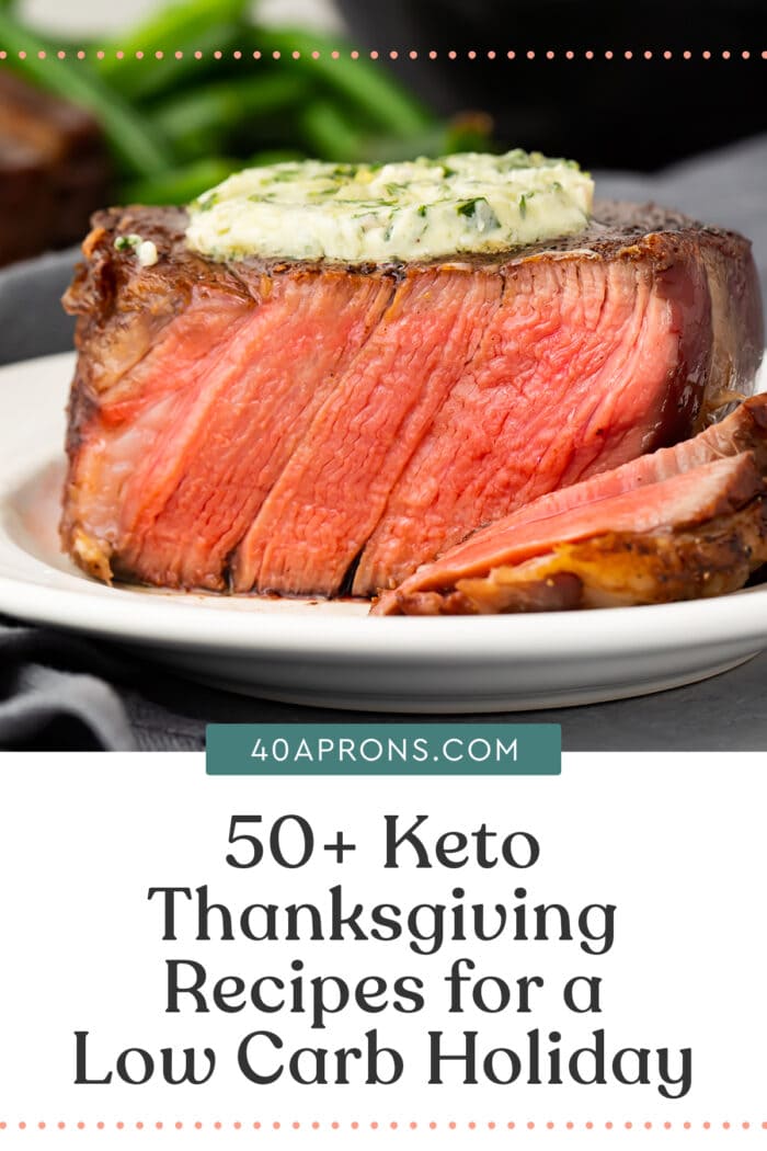 Pin graphic for keto Thanksgiving recipes