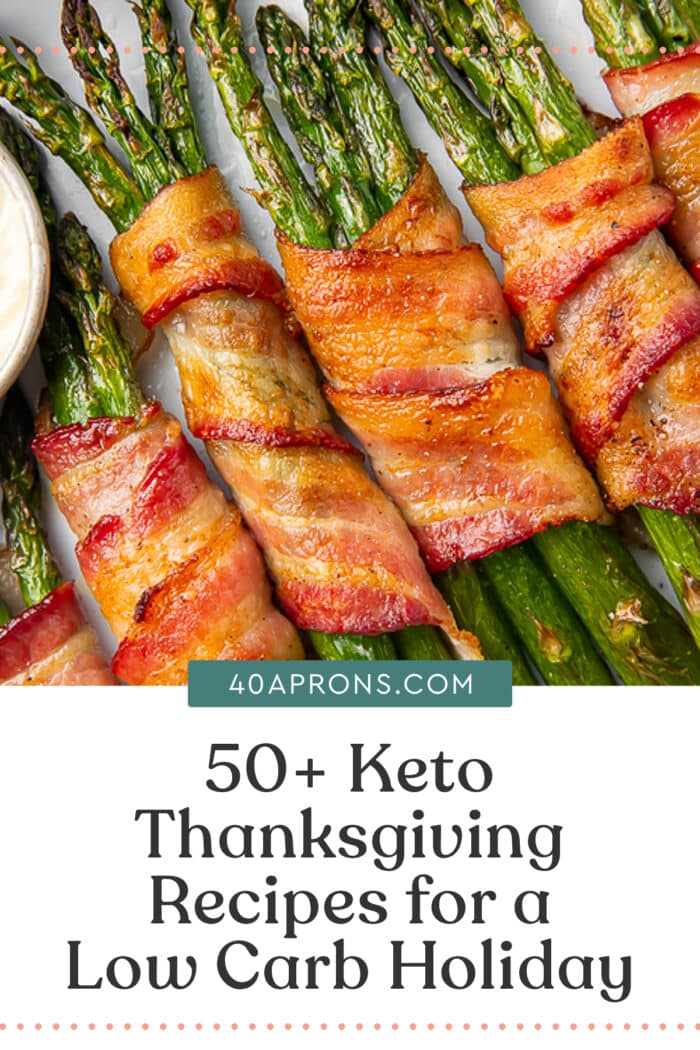 Pin graphic for keto Thanksgiving recipes