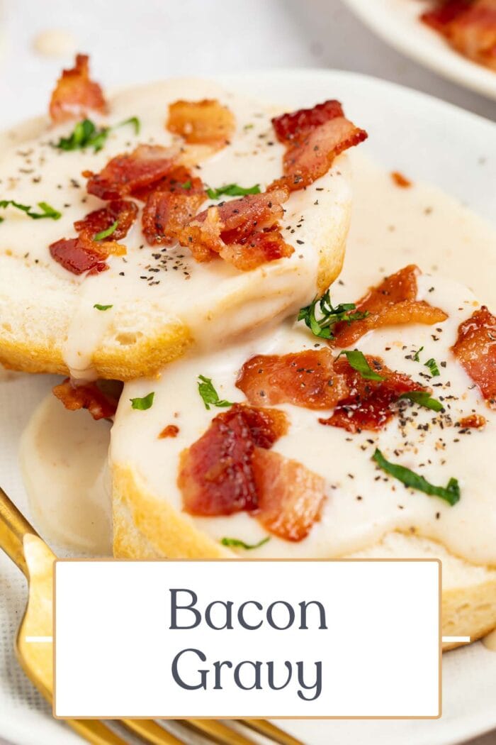 Pin graphic for bacon gravy