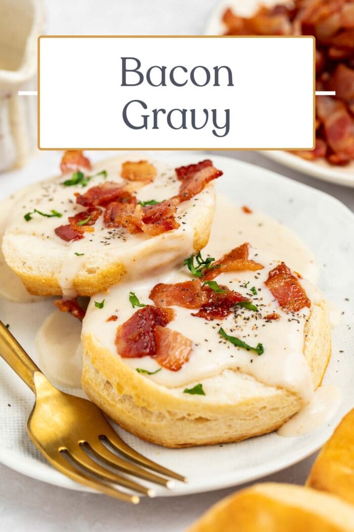 Pin graphic for bacon gravy