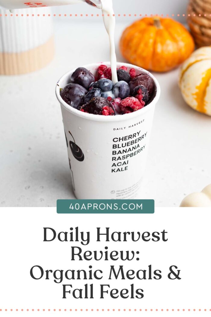 Pin graphic for Daily Harvest review