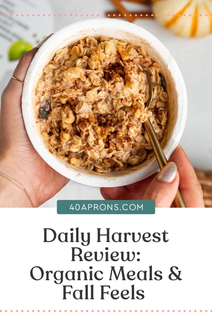 Pin graphic for Daily Harvest review