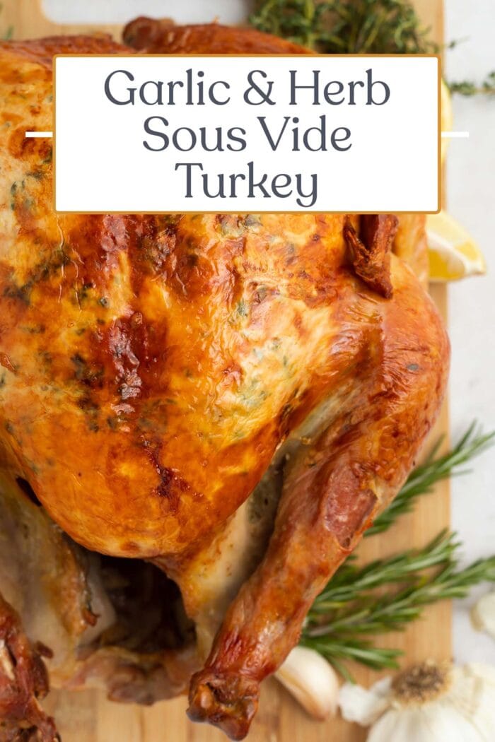 Pin graphic for sous vide turkey