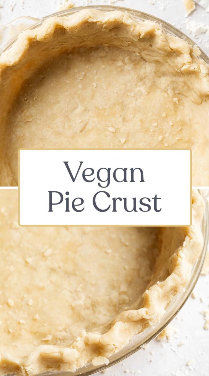 Pin graphic for vegan pie crust