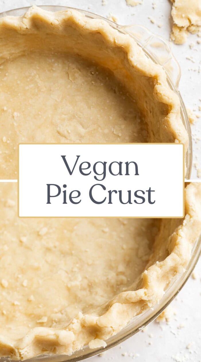 Pin graphic for vegan pie crust