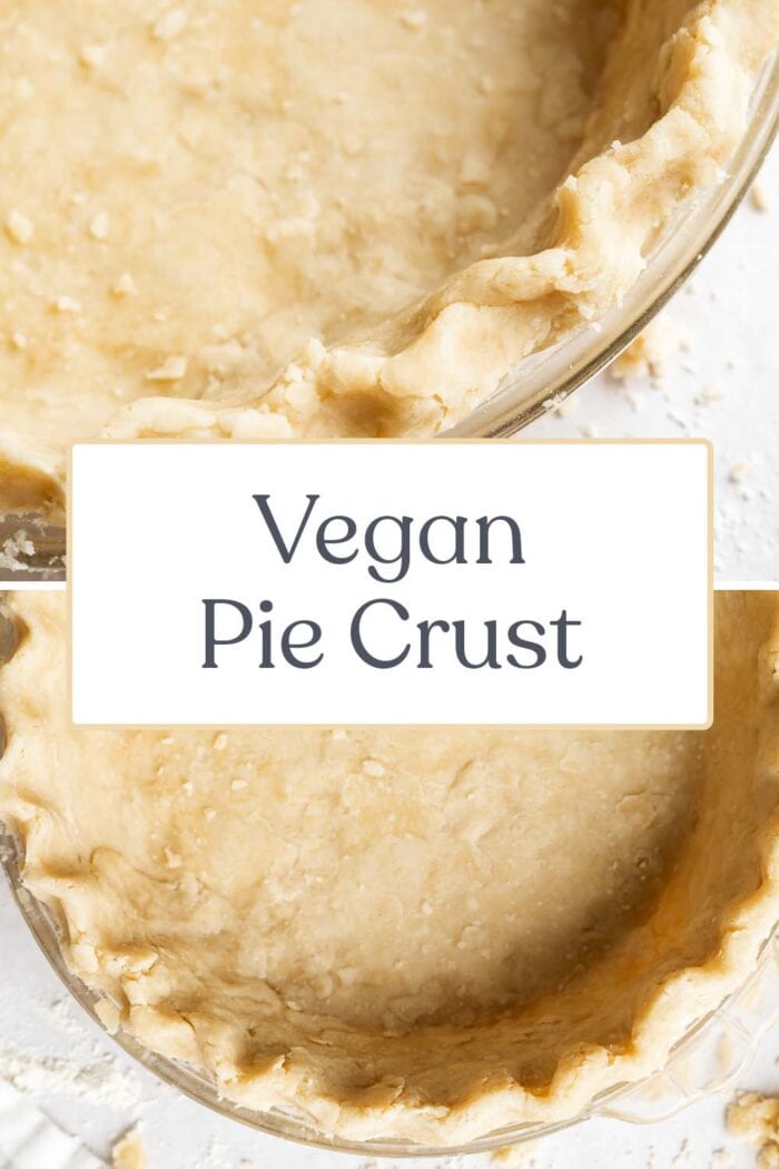 Pin graphic for vegan pie crust